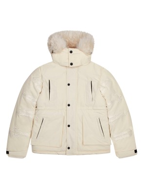 White Men's Trapstar Hooded Irongate Coats, Trapstar London | 1083TXKBW