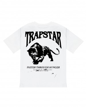 White Men's Trapstar Nocturnal T-shirts, Trapstar London | 5694UNRDK