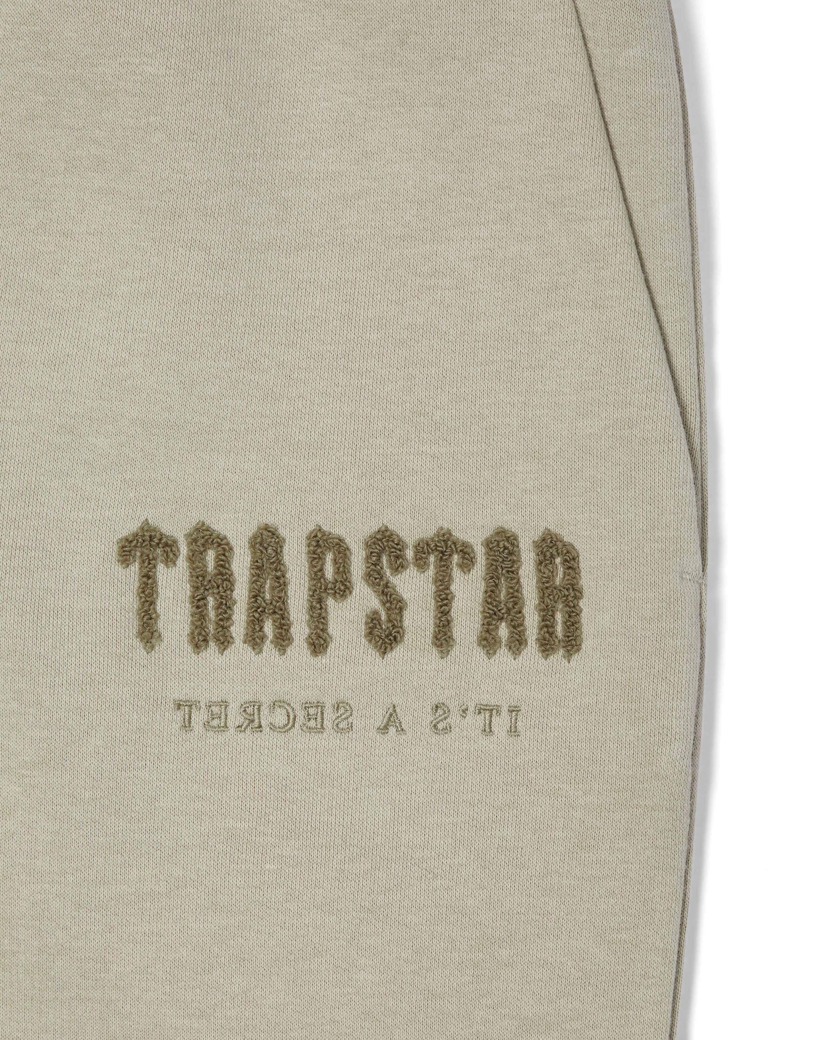 Beige Men's Trapstar Chenille Decoded Sweatpants, Trapstar London | 3257PIMUB