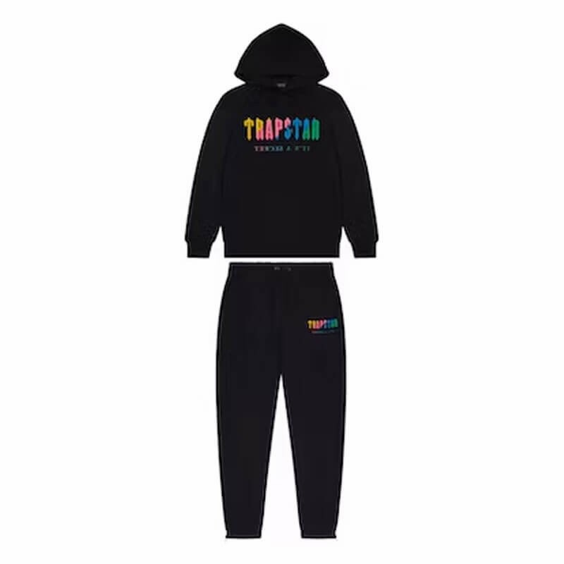 Black Men\'s Trapstar Chenille Decoded Tracksuits, Trapstar London | 4685RTQNO