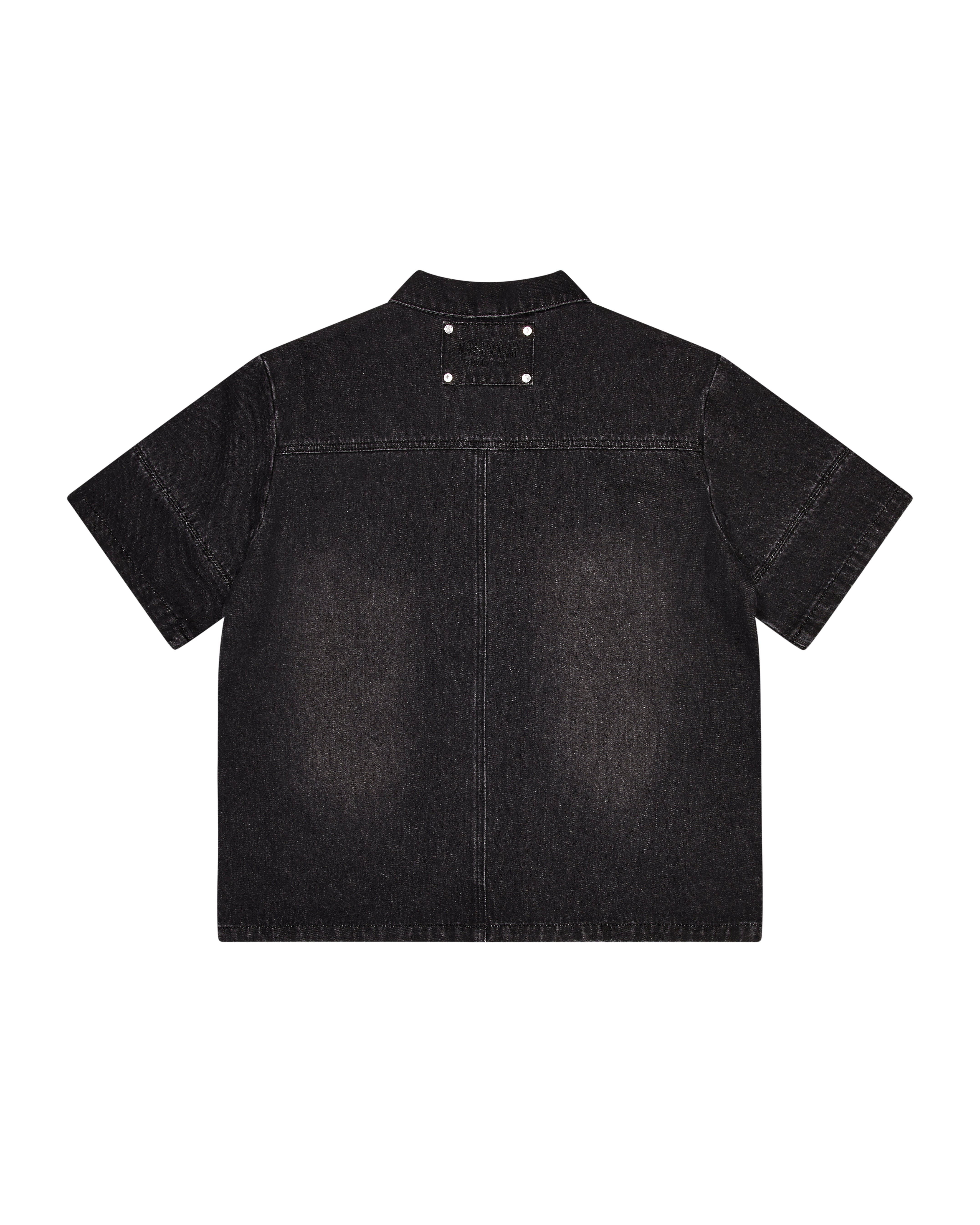 Black Men's Trapstar Deconstruct Rivet Shirts, Trapstar London | 9670BAZMU