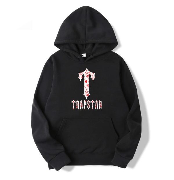 Black Men\'s Trapstar Flowers Pattern Hoodies, Trapstar London | 3472LFCPZ