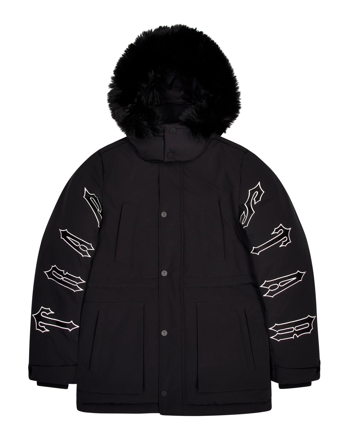 Black Men's Trapstar Hooded Irongate Coats, Trapstar London | 3940QKHAF