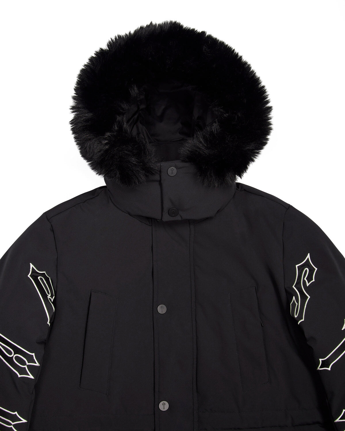 Black Men's Trapstar Hooded Irongate Coats, Trapstar London | 3940QKHAF