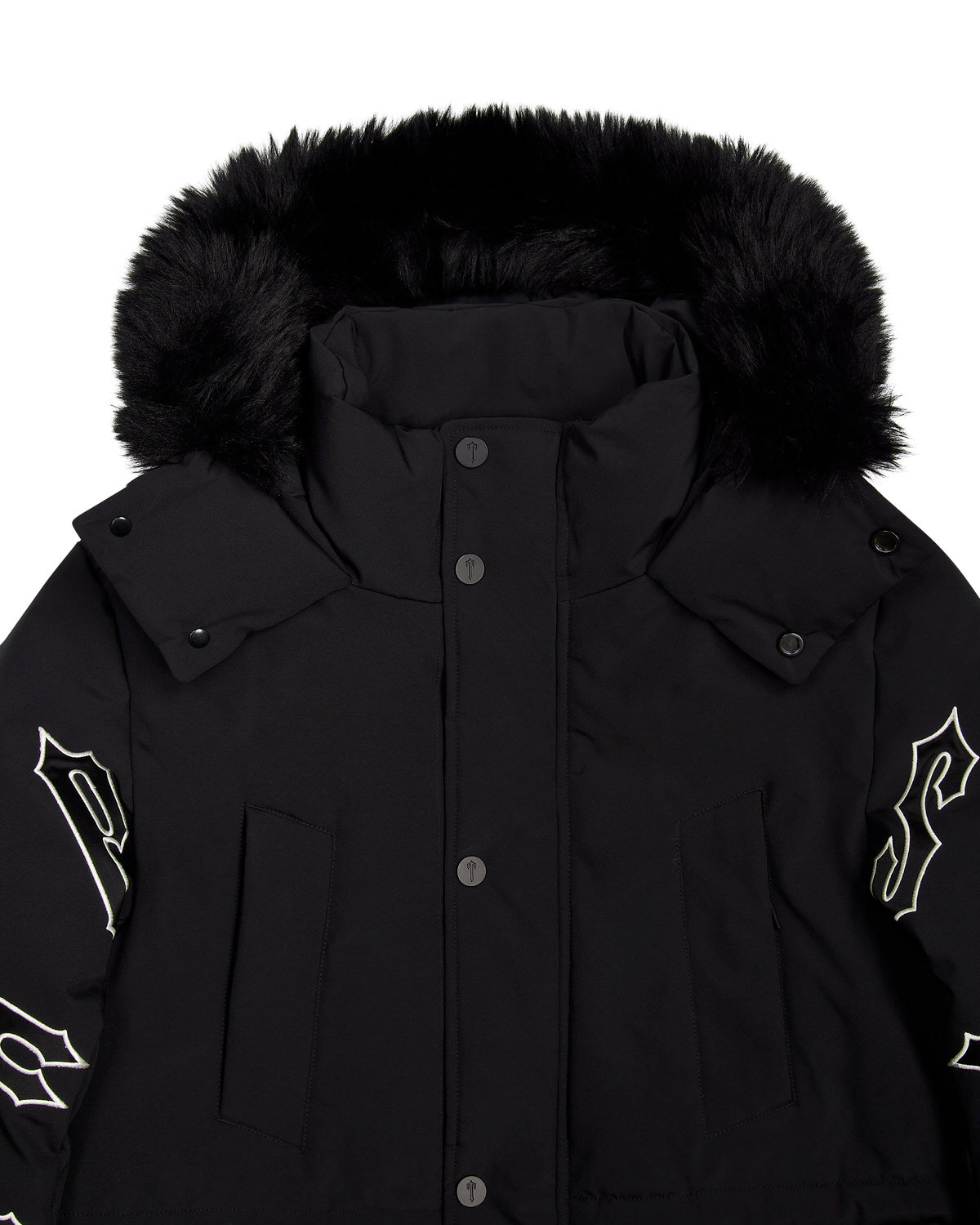 Black Men's Trapstar Hooded Irongate Coats, Trapstar London | 3940QKHAF