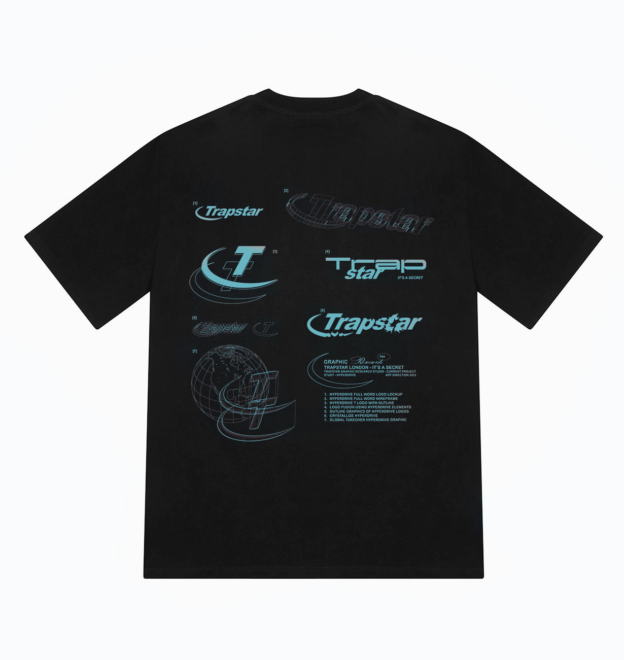 Black Men\'s Trapstar Hyperdrive Odyssey T-shirts, Trapstar London | 7659WPKOB