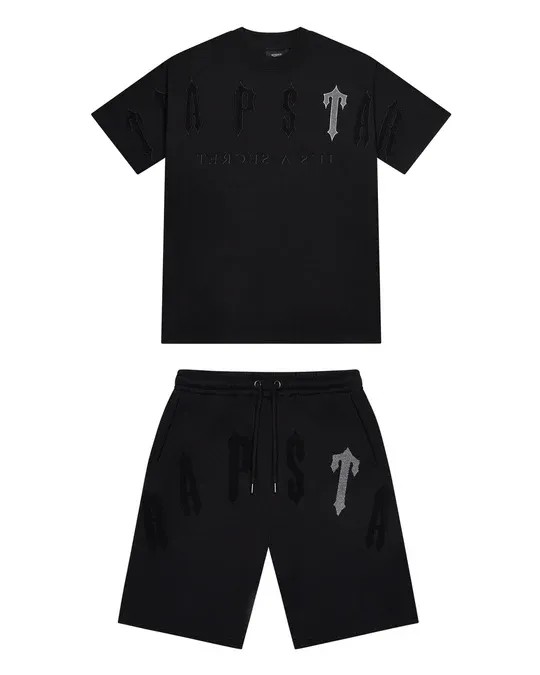 Black Men\'s Trapstar Irongate Arch 2.0 Short Set, Trapstar London | 4057DCAJV