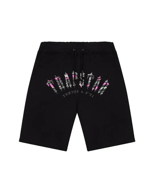 Black Men\'s Trapstar Irongate Arch Camo Shorts, Trapstar London | 4813OUCLR