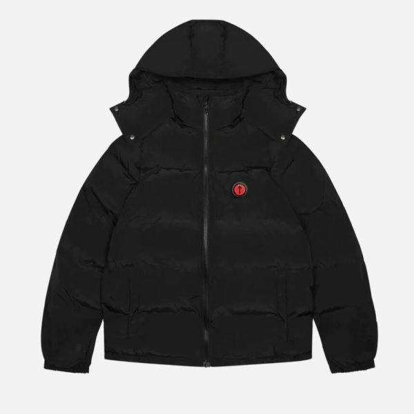 Black Men\'s Trapstar Irongate Detachable Hooded Puffer Jackets, Trapstar London | 8925XFWTH