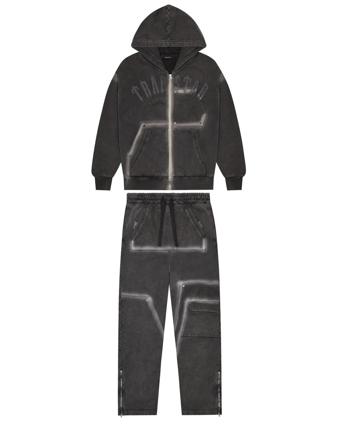 Black Men\'s Trapstar Irongate Rivet 2.0 Tracksuits, Trapstar London | 3482MLPRH