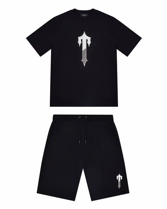 Black Men\'s Trapstar Irongate Short Set, Trapstar London | 5718NFLRM