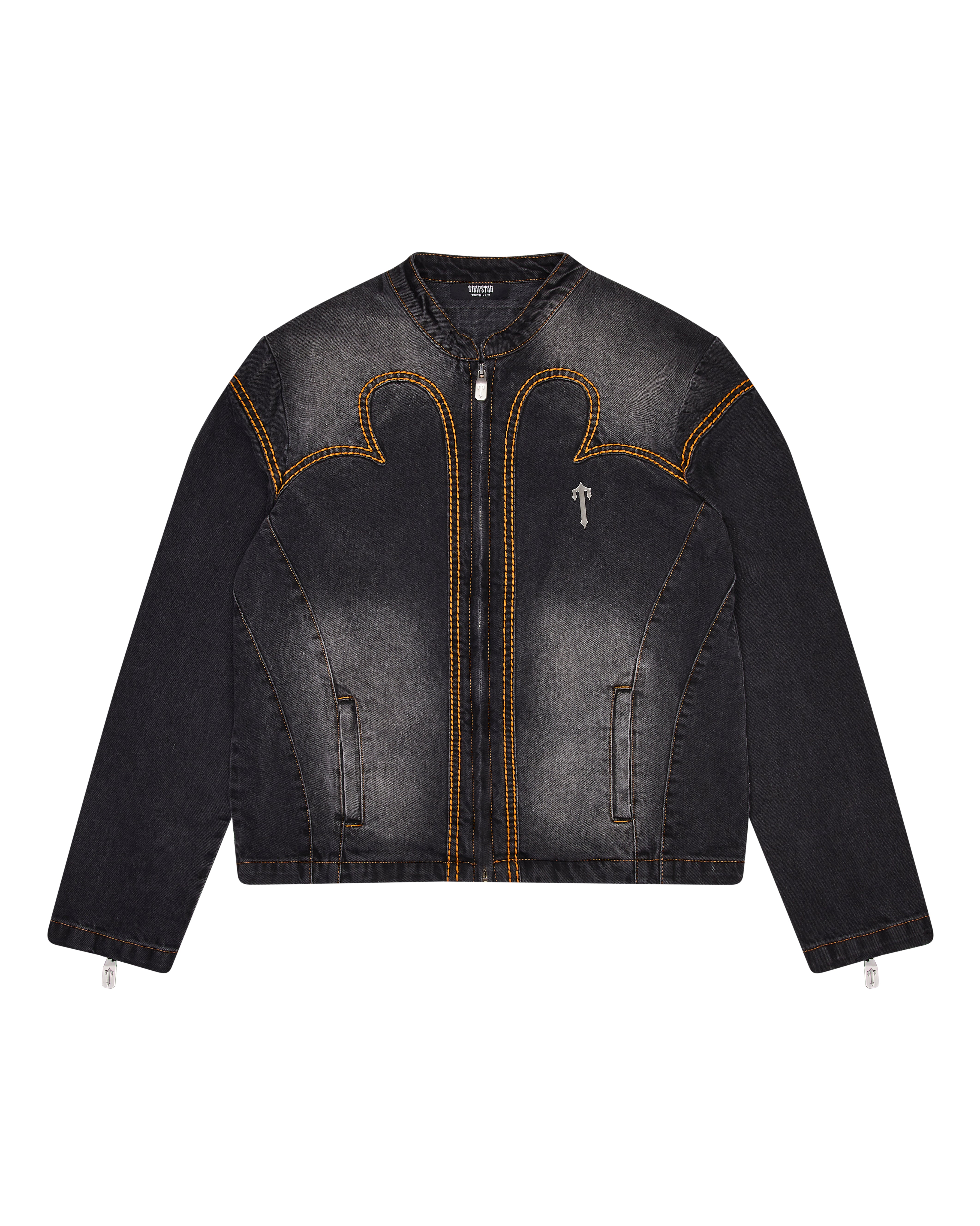 Black Men\'s Trapstar Irongate T Panel Denim Jackets, Trapstar London | 6283EQDKV