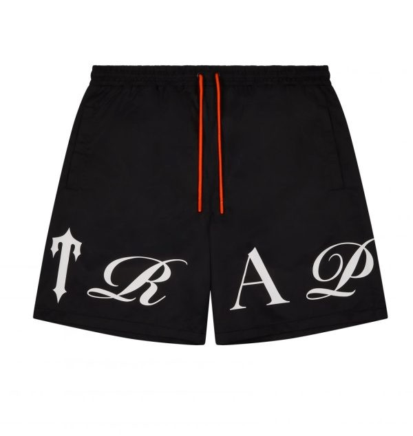 Black Men\'s Trapstar London Script Swimming Shorts, Trapstar London | 6741UKESW