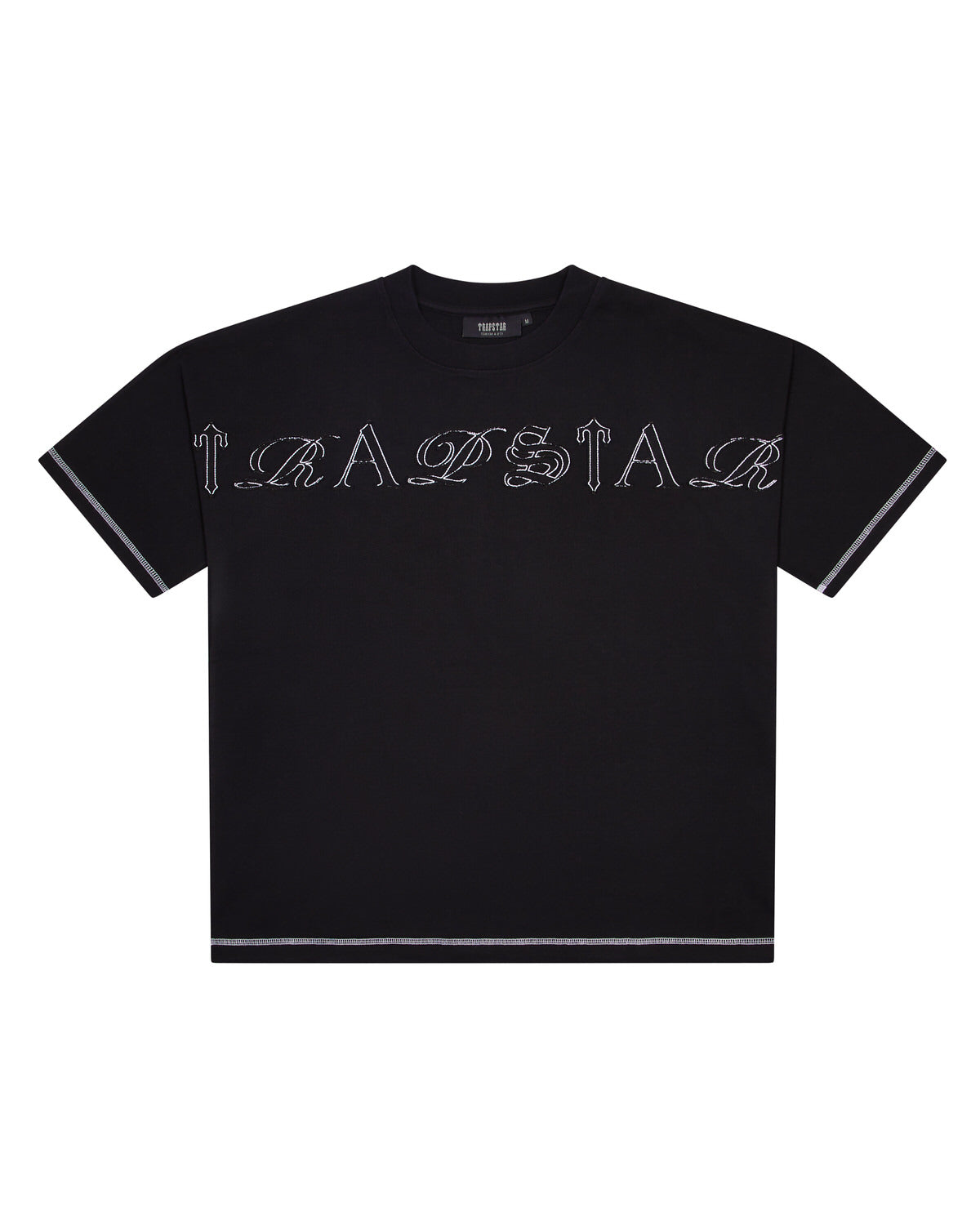 Black Men\'s Trapstar Patchwork Script T-shirts, Trapstar London | 1926HTDNG