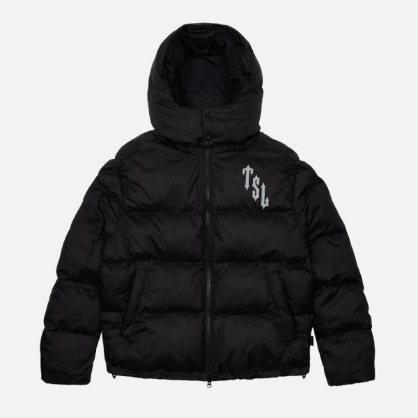 Black Men\'s Trapstar Shooters Hooded Puffer Jackets, Trapstar London | 5026WMLCI