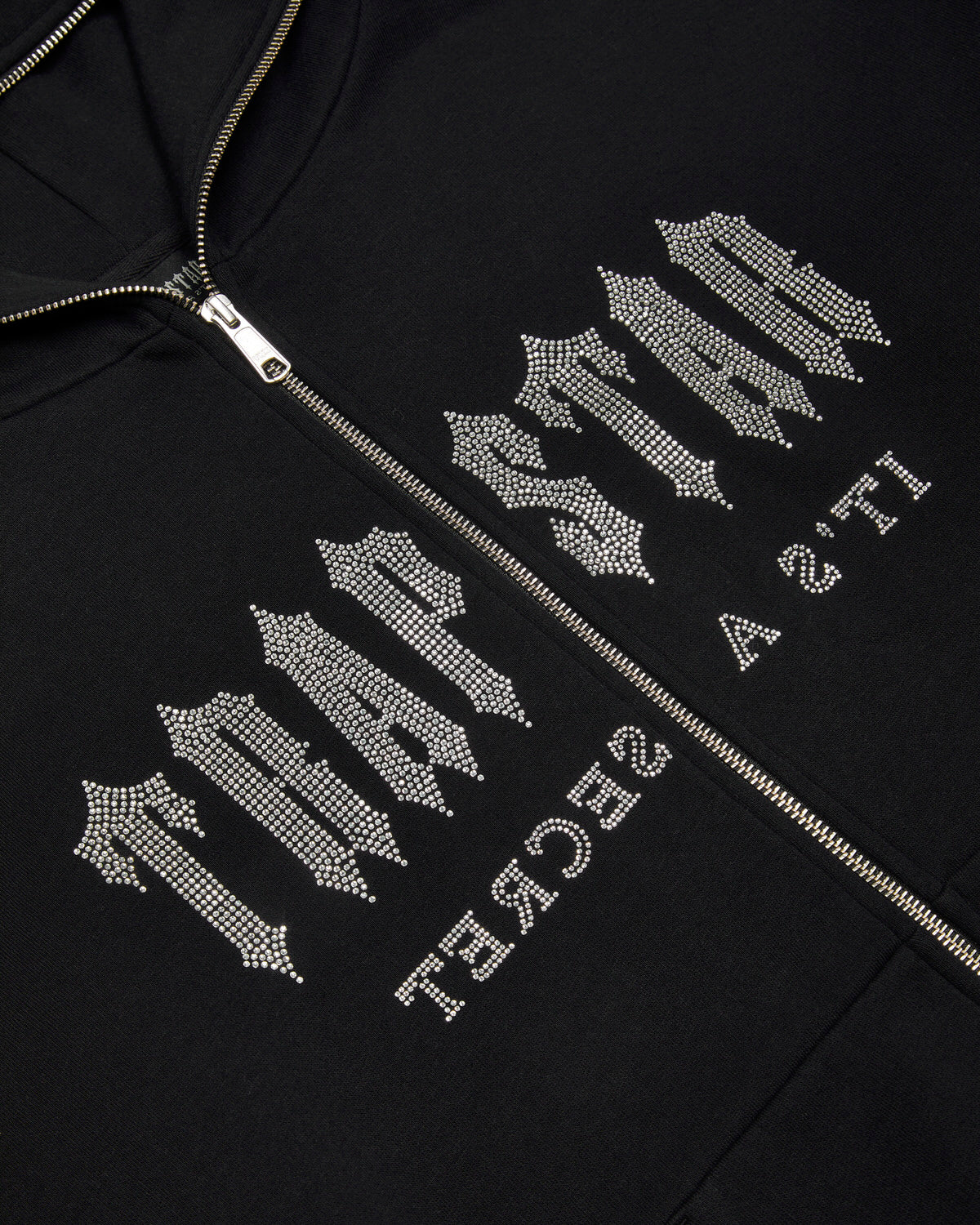 Black Men's Trapstar Skull Decoded Diamante Hoodies, Trapstar London | 9173LENRD