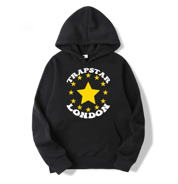 Black Men\'s Trapstar Stars London Hoodies, Trapstar London | 7602AZDWV