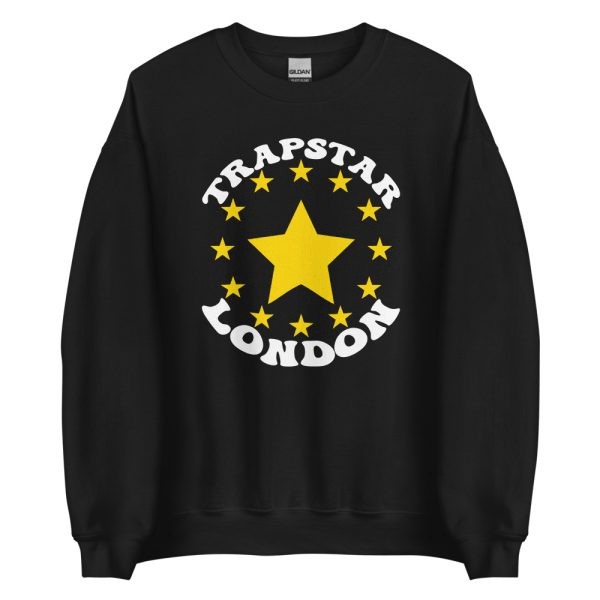 Black Men\'s Trapstar Stars London Sweatshirts, Trapstar London | 8753UJMQP