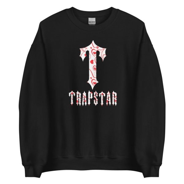 Black Men\'s Trapstar T-For Hearts Sweatshirts, Trapstar London | 9430PHNOZ