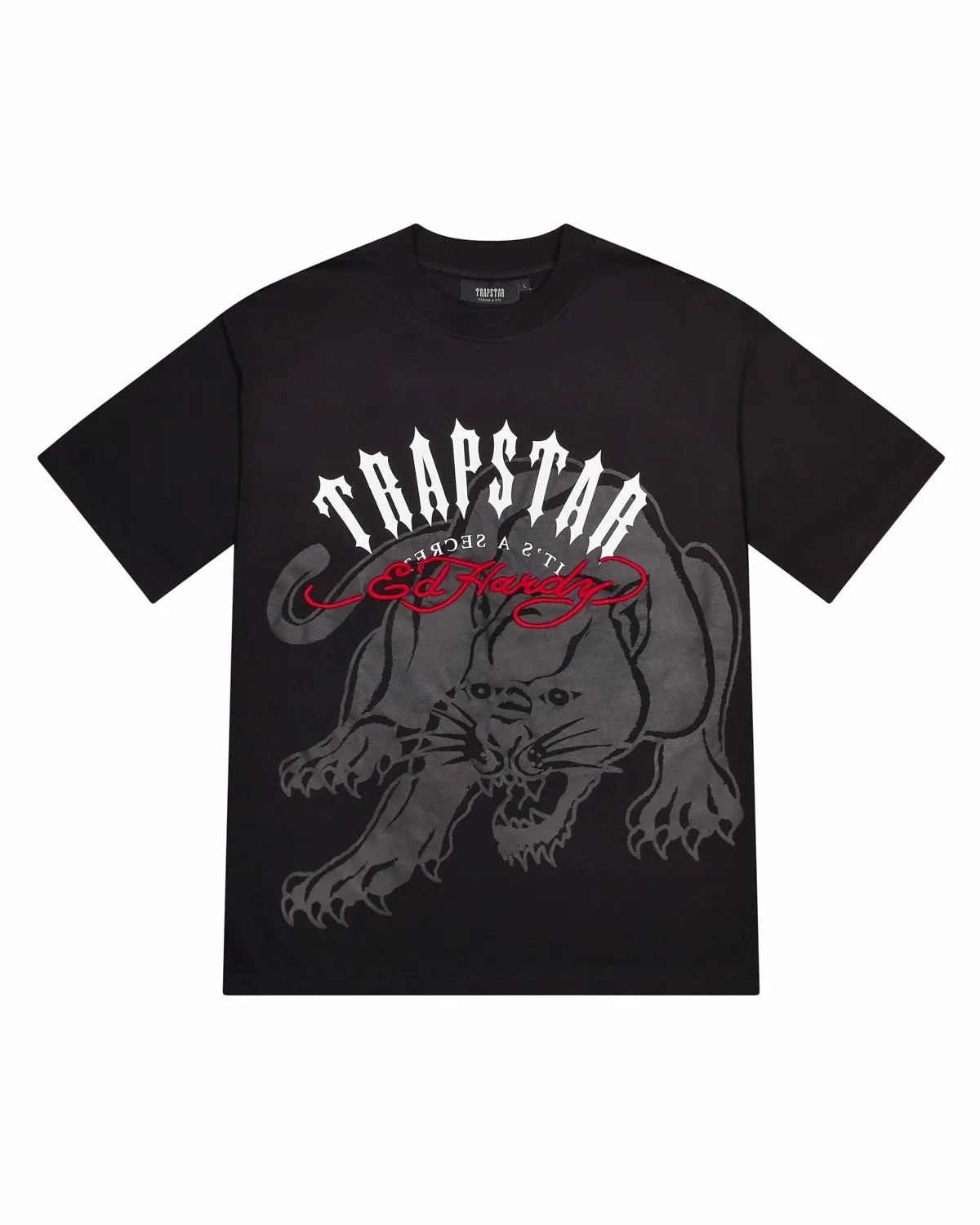 Black Men\'s Trapstar X Ed Hardy Arch T-shirts, Trapstar London | 6378SGDPC