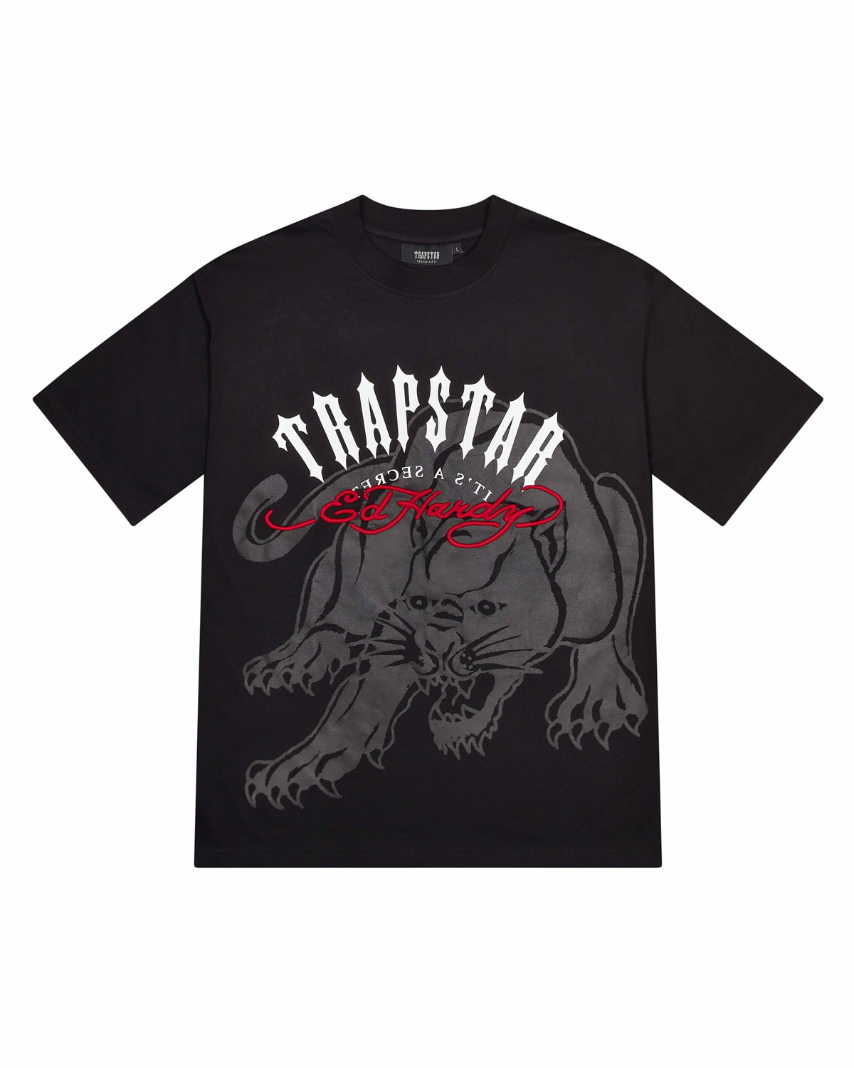 Black Men\'s Trapstar X Ed Hardy Arch T-shirts, Trapstar London | 3719AOEVF