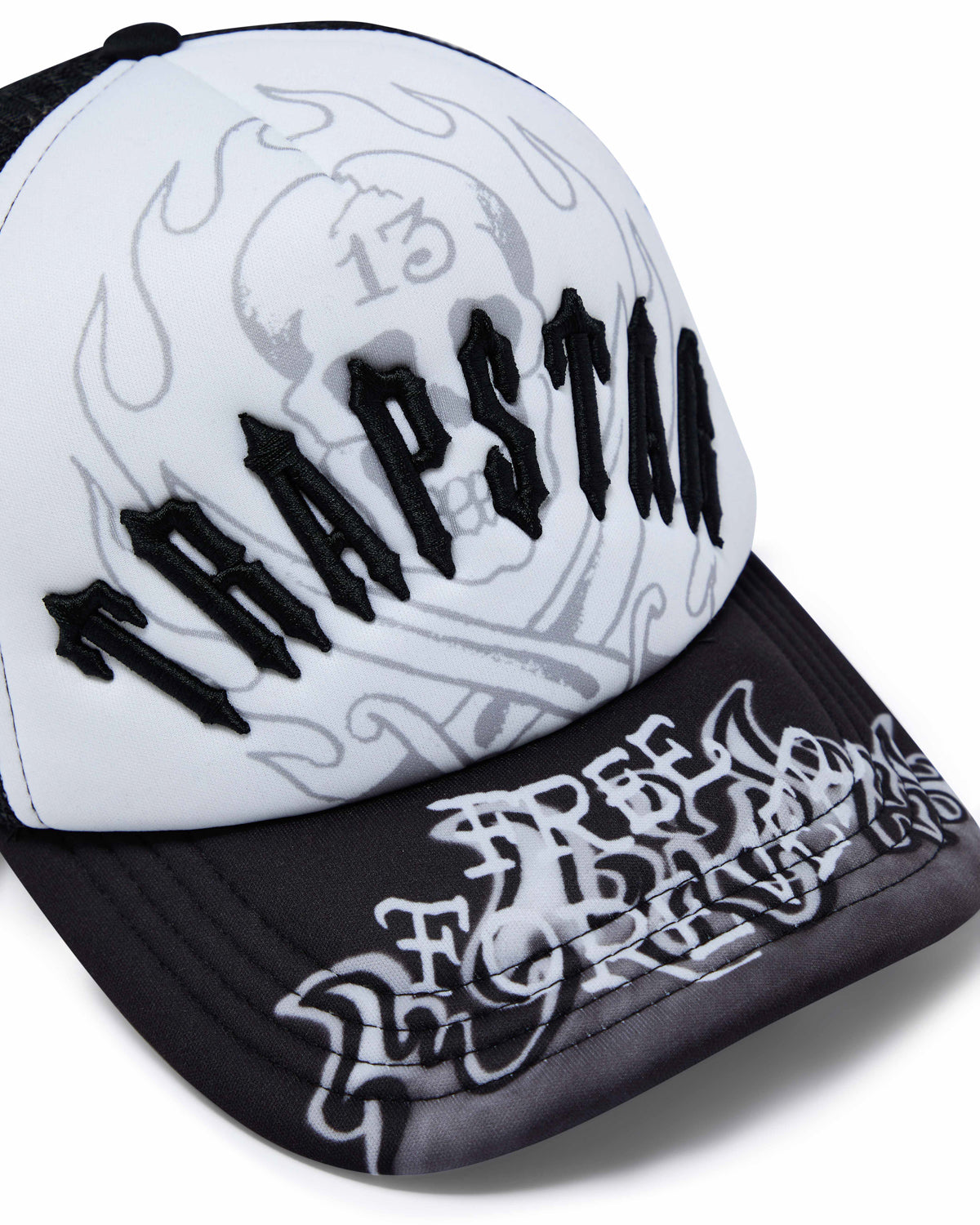 Black Men's Trapstar x Ed Hardy Irongate Arch Caps, Trapstar London | 9385DFGZL