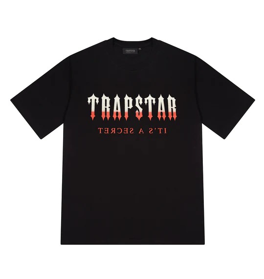 Black Red Men\'s Trapstar Decoded T-shirts, Trapstar London | 0367ZVCUF