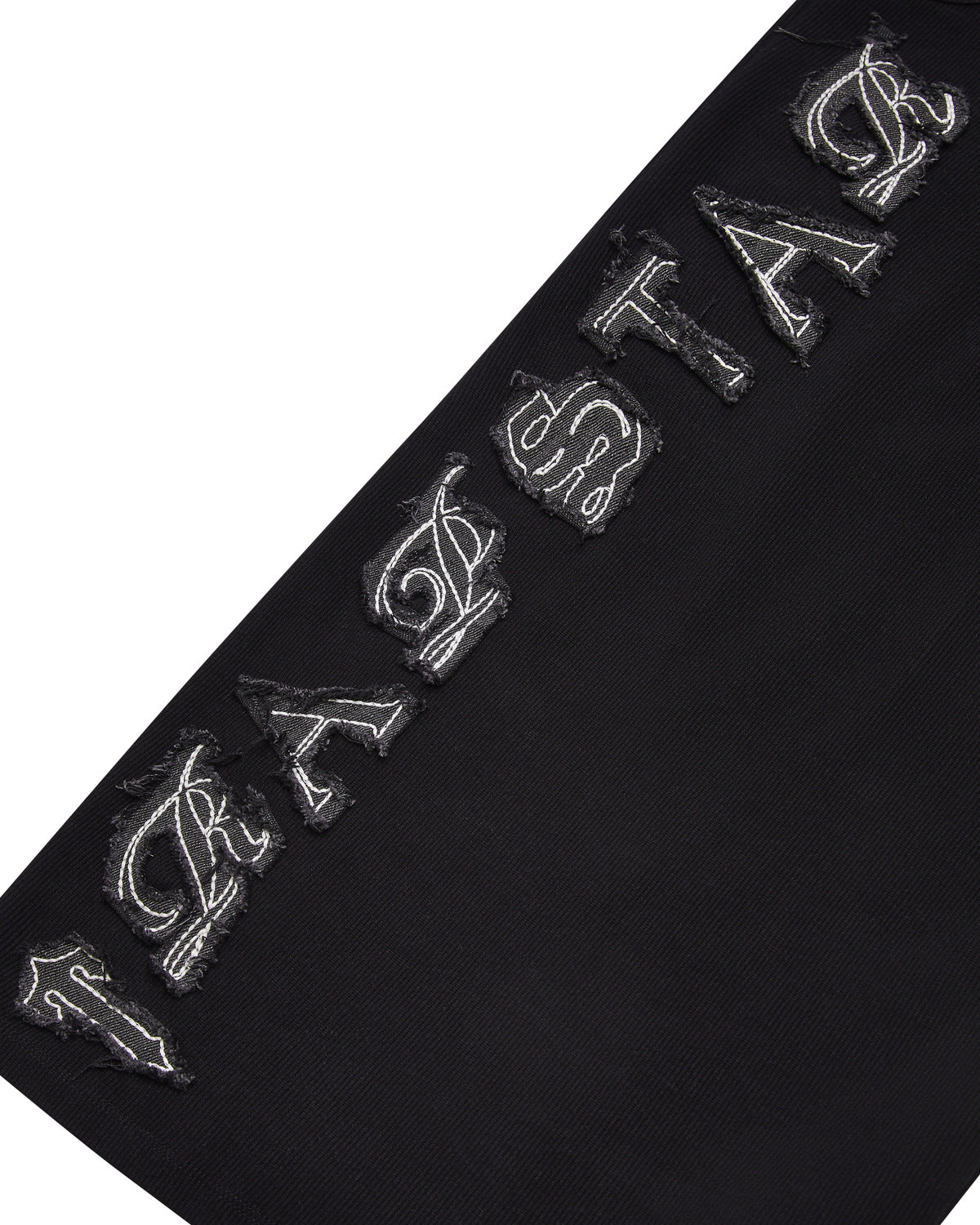 Black Women's Trapstar Script Denim Applique Tank Dress, Trapstar London | 7134HXJKE