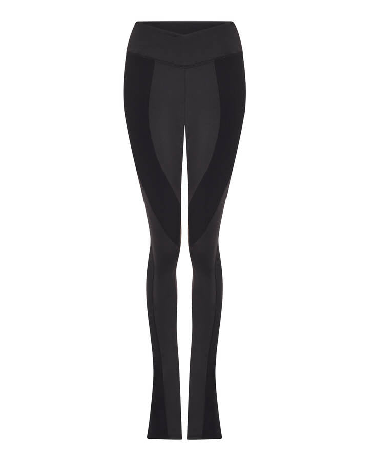 Black Women's Trapstar TS Star Contour Panel Fitted Pants, Trapstar London | 5819DHGNA