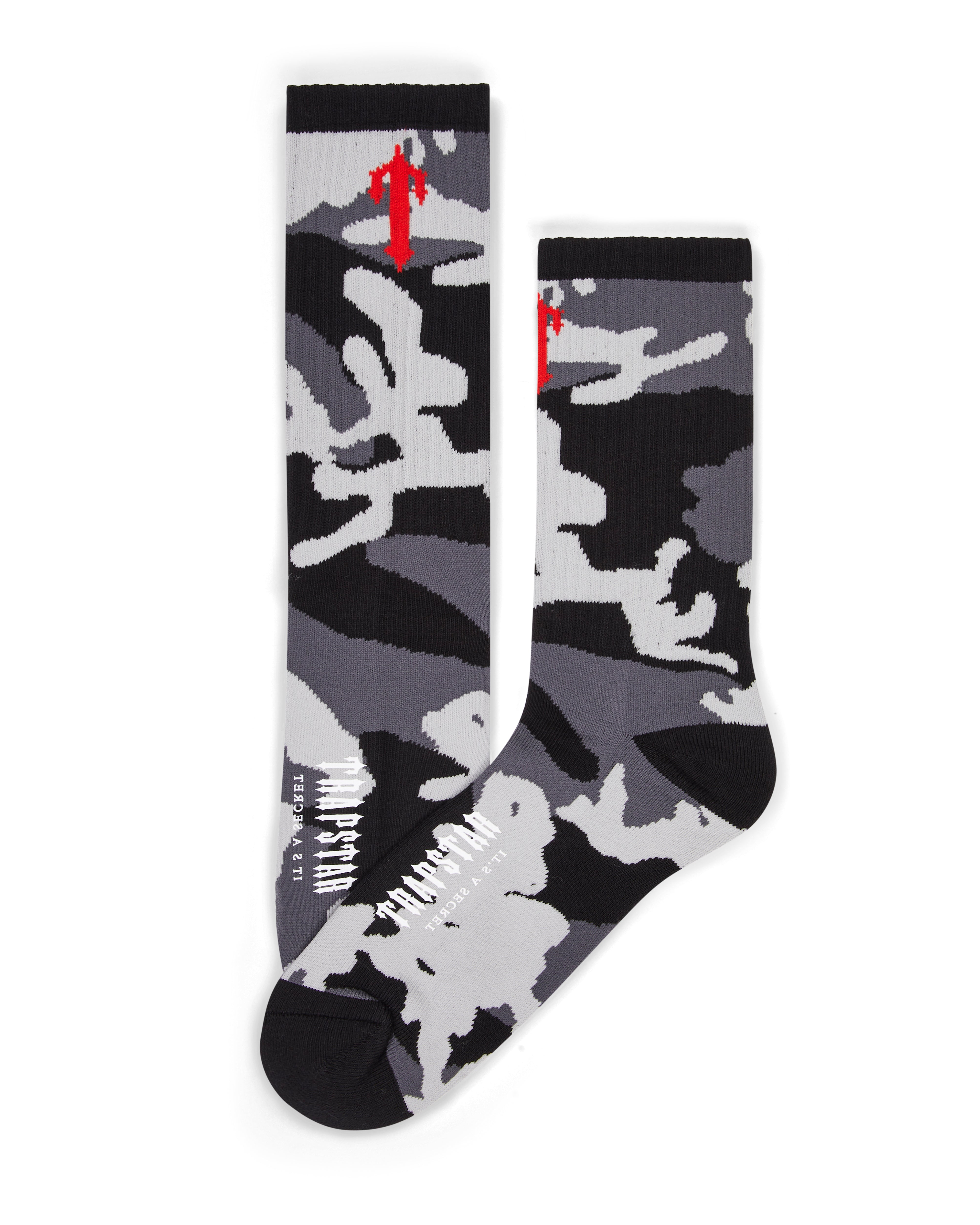 Black / Camo Men's Trapstar 3 Pack Irongate T Socks, Trapstar London | 7396BJFTK