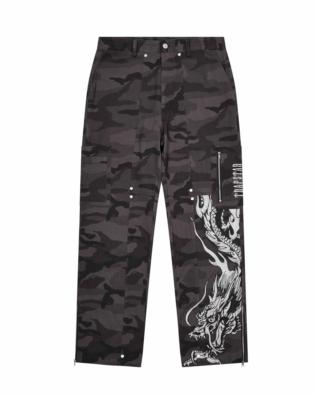 Black / Camo Men\'s Trapstar x Ed Hardy Cargos Cargos, Trapstar London | 8196OLNUT