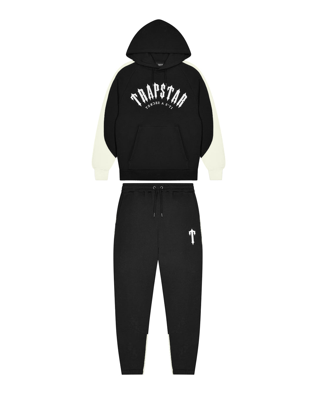 Black / Cream Men\'s Trapstar Irongate Arch Panel Tracksuits, Trapstar London | 1934QRKCV