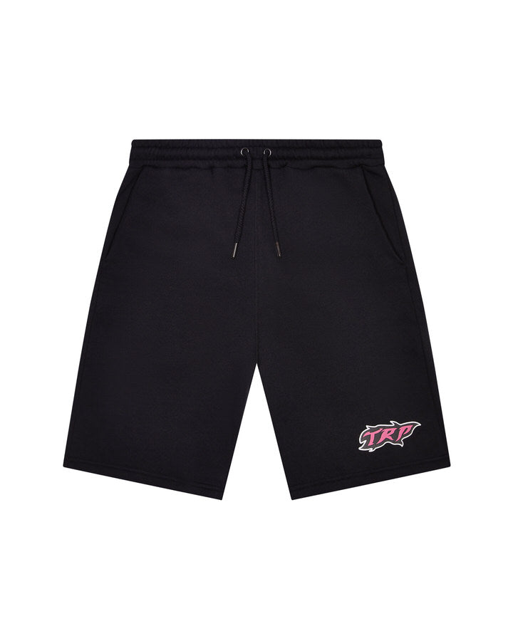 Black / Pink Men\'s Trapstar TRP Flame Shorts, Trapstar London | 0179YLICS