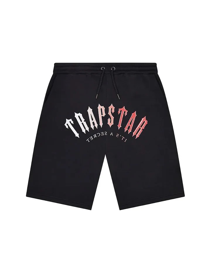 Black / Red Men\'s Trapstar Irongate Arch Gel Shorts, Trapstar London | 3081WRLZQ