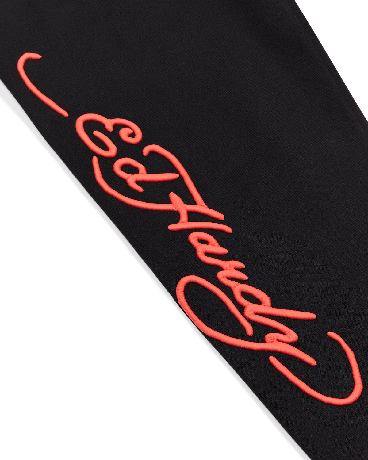 Black / Red Men's Trapstar x Ed Hardy Script Sweatpants, Trapstar London | 7482CNJUD