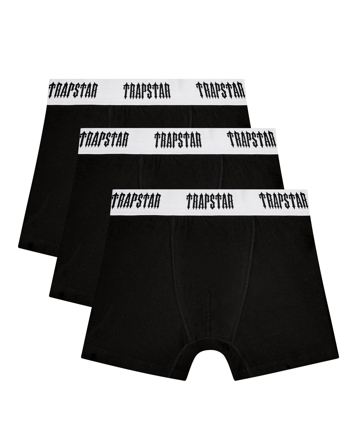 Black / White Men\'s Trapstar 3 Pack Boxer, Trapstar London | 7964GOFHU