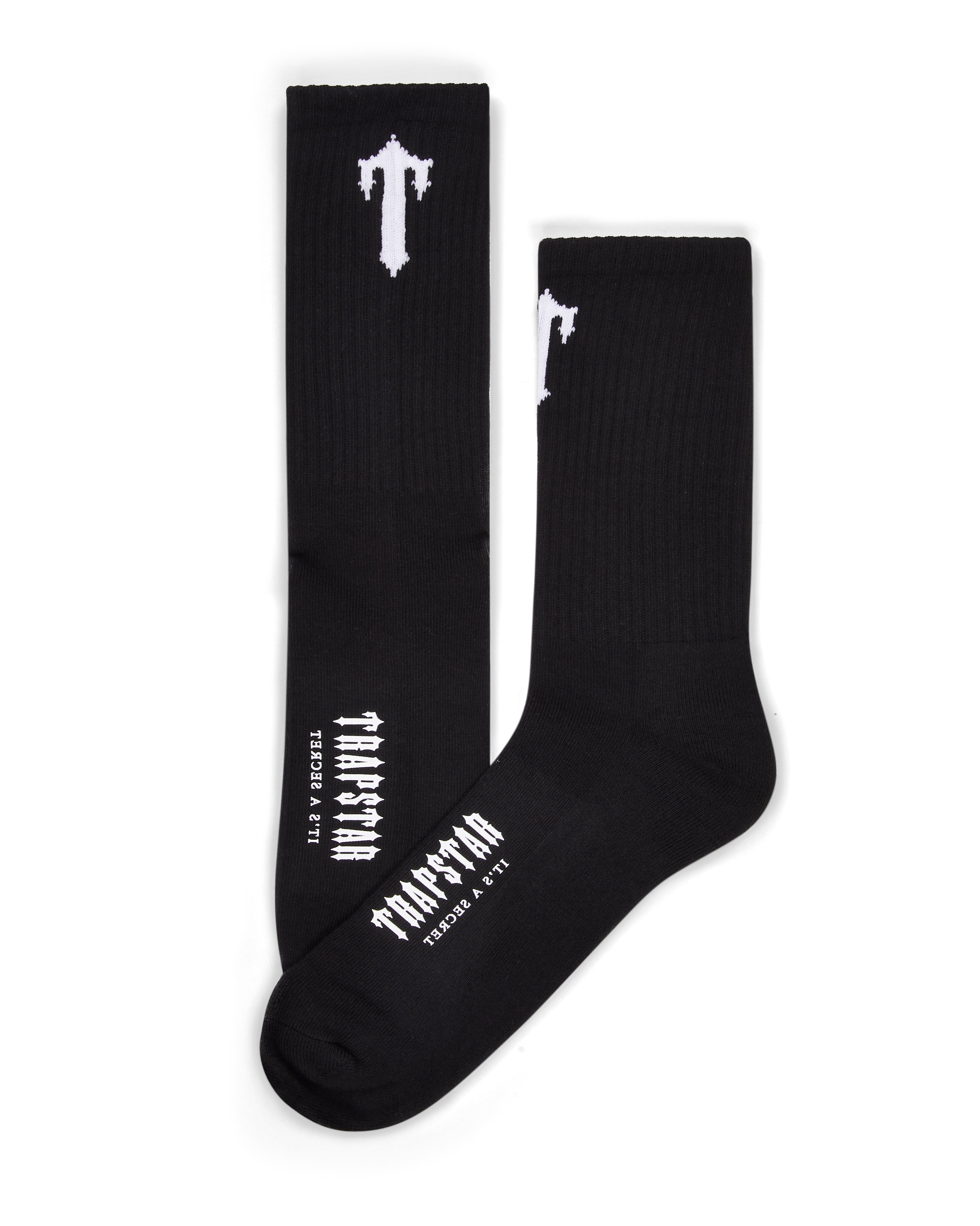 Black / White / Red Men's Trapstar 3 Pack Irongate T Socks, Trapstar London | 5314LOEYS