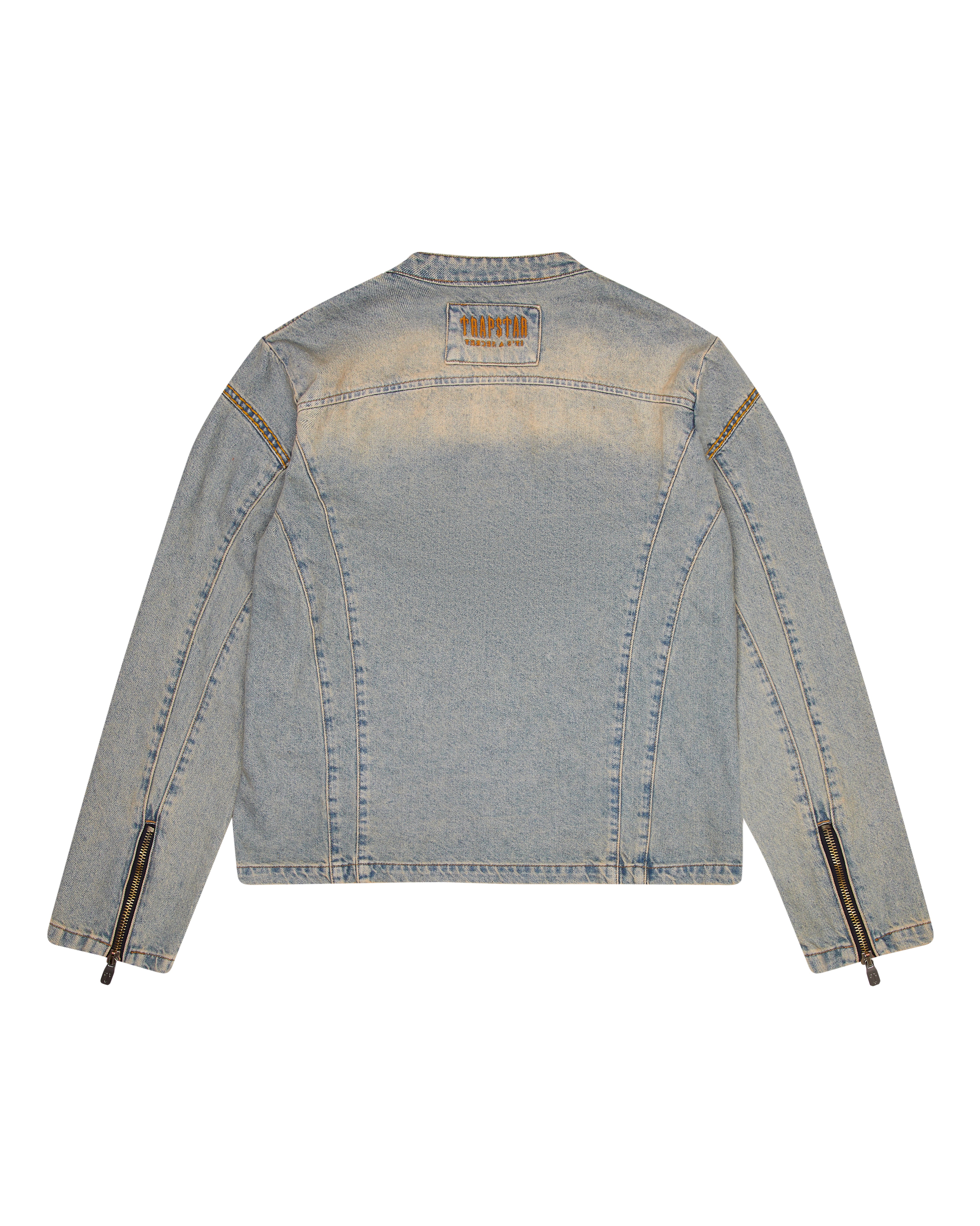 Blue Men's Trapstar Irongate Denim Motocross Jackets, Trapstar London | 2183HZCEM