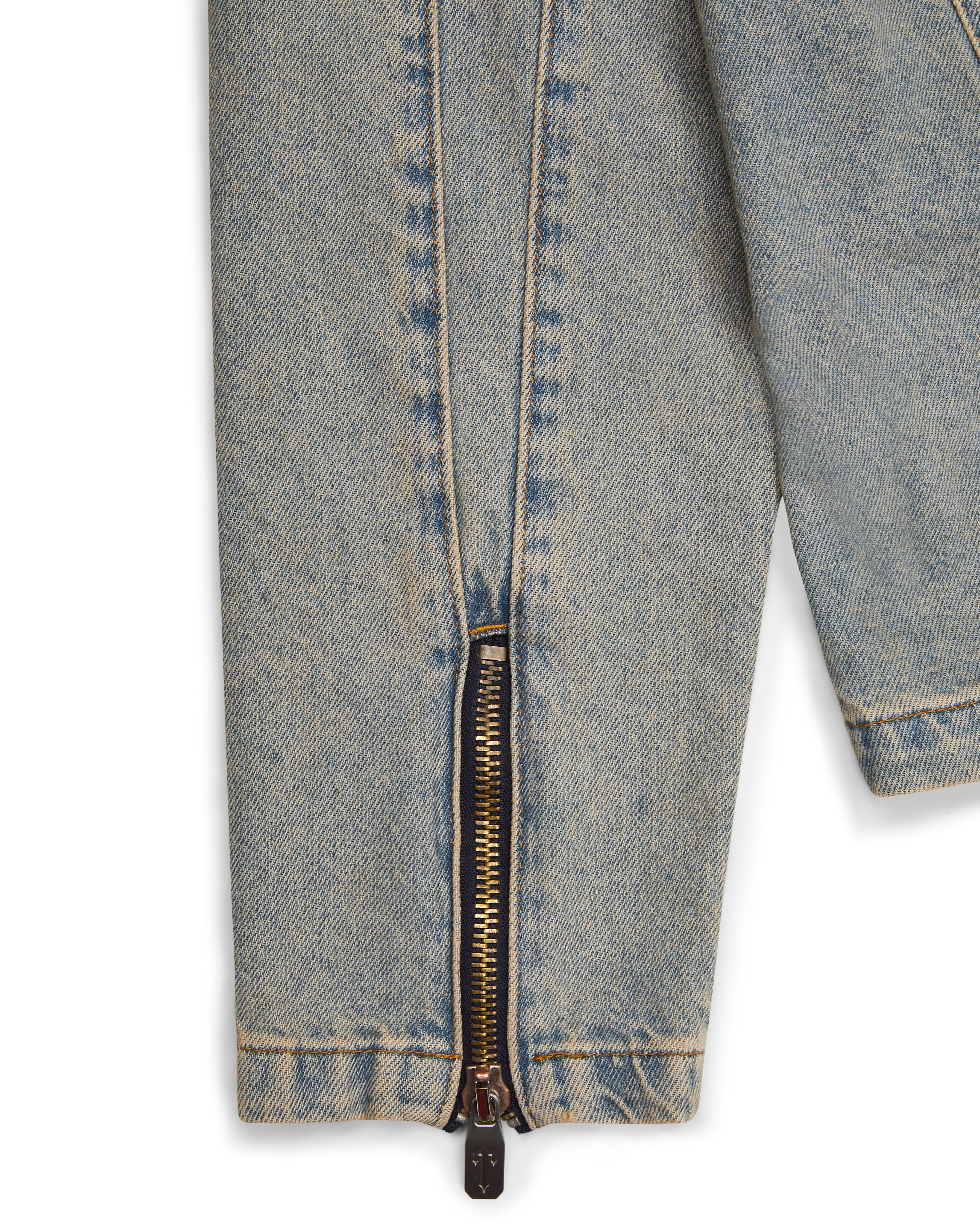 Blue Men's Trapstar Irongate Denim Motocross Jackets, Trapstar London | 2183HZCEM