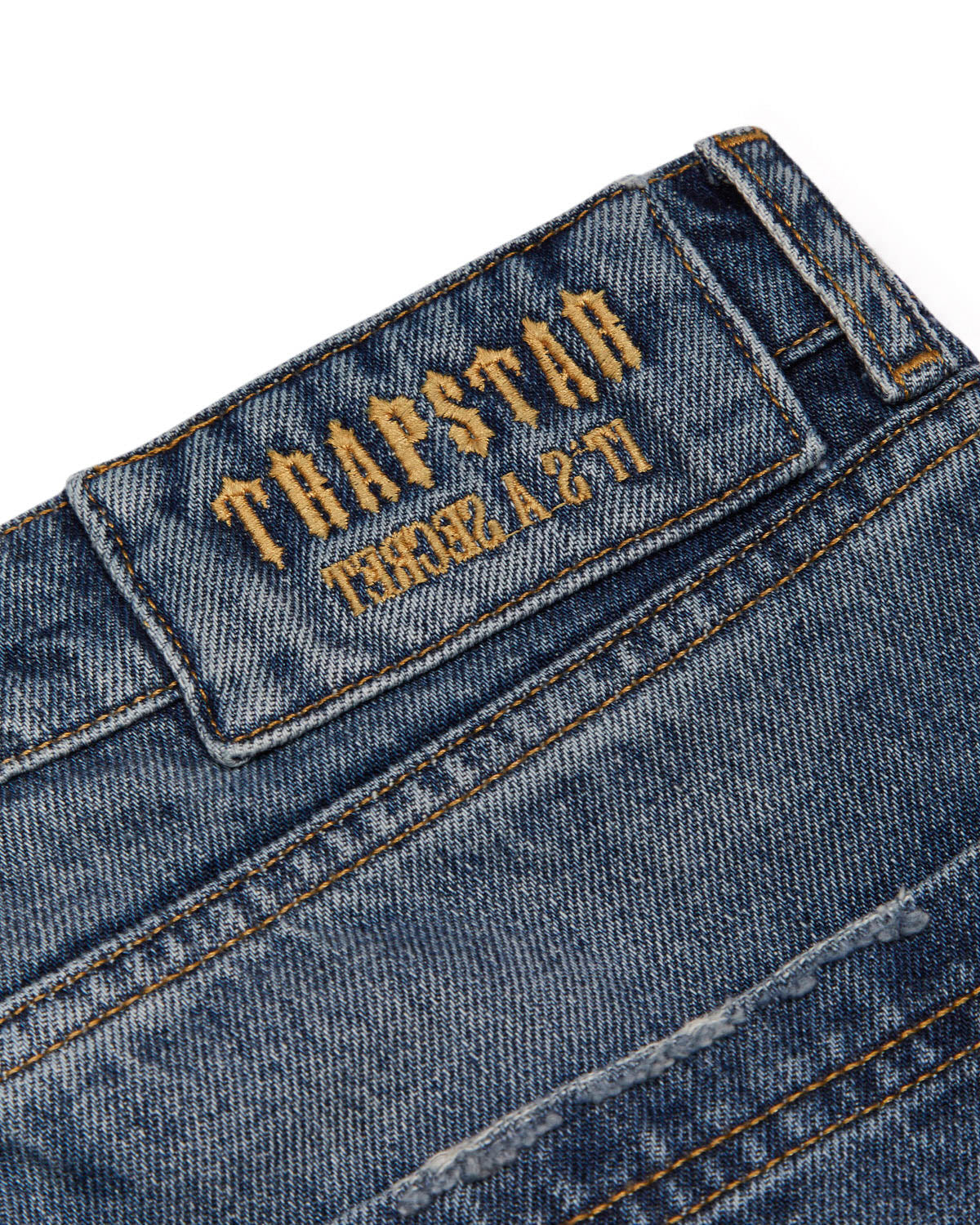 Blue Men's Trapstar x Ed Hardy Denim Jeans, Trapstar London | 4235YUTWI