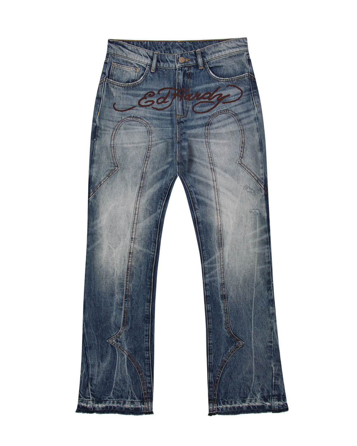 Blue Men\'s Trapstar x Ed Hardy Denim Jeans, Trapstar London | 4235YUTWI