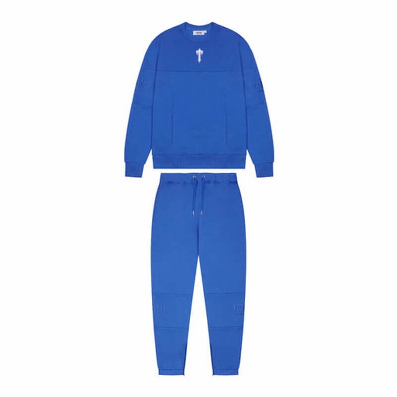 Dazzling Blue Men\'s Trapstar Irongate T Crewneck Tracksuits, Trapstar London | 9548NEZFM