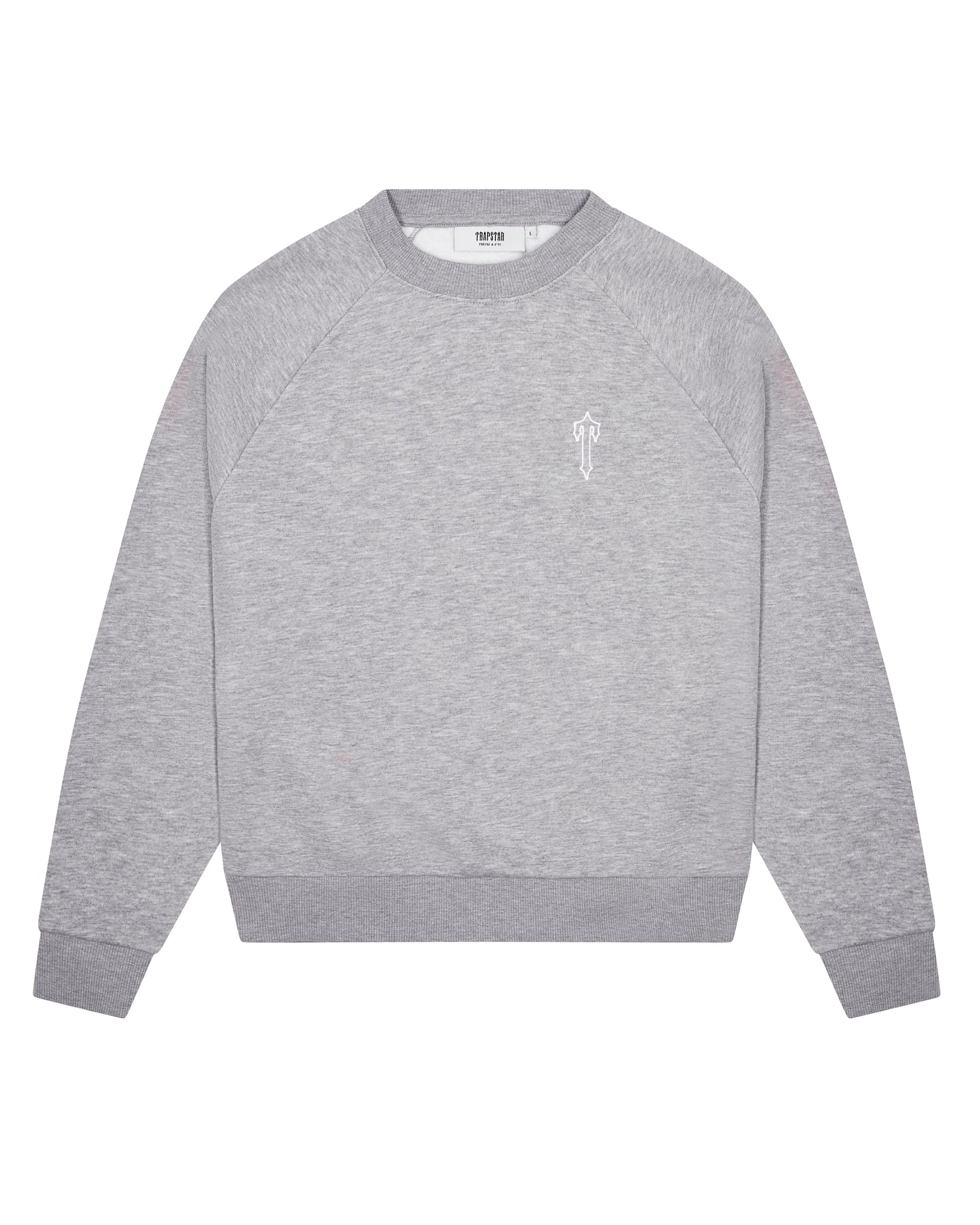 Grey Men\'s Trapstar Foundation Crew Sweatshirts, Trapstar London | 5702MEFYH