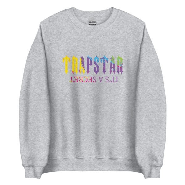 Grey Men\'s Trapstar It’s A Secret Paint Pattern Sweatshirts, Trapstar London | 2045OVQKR