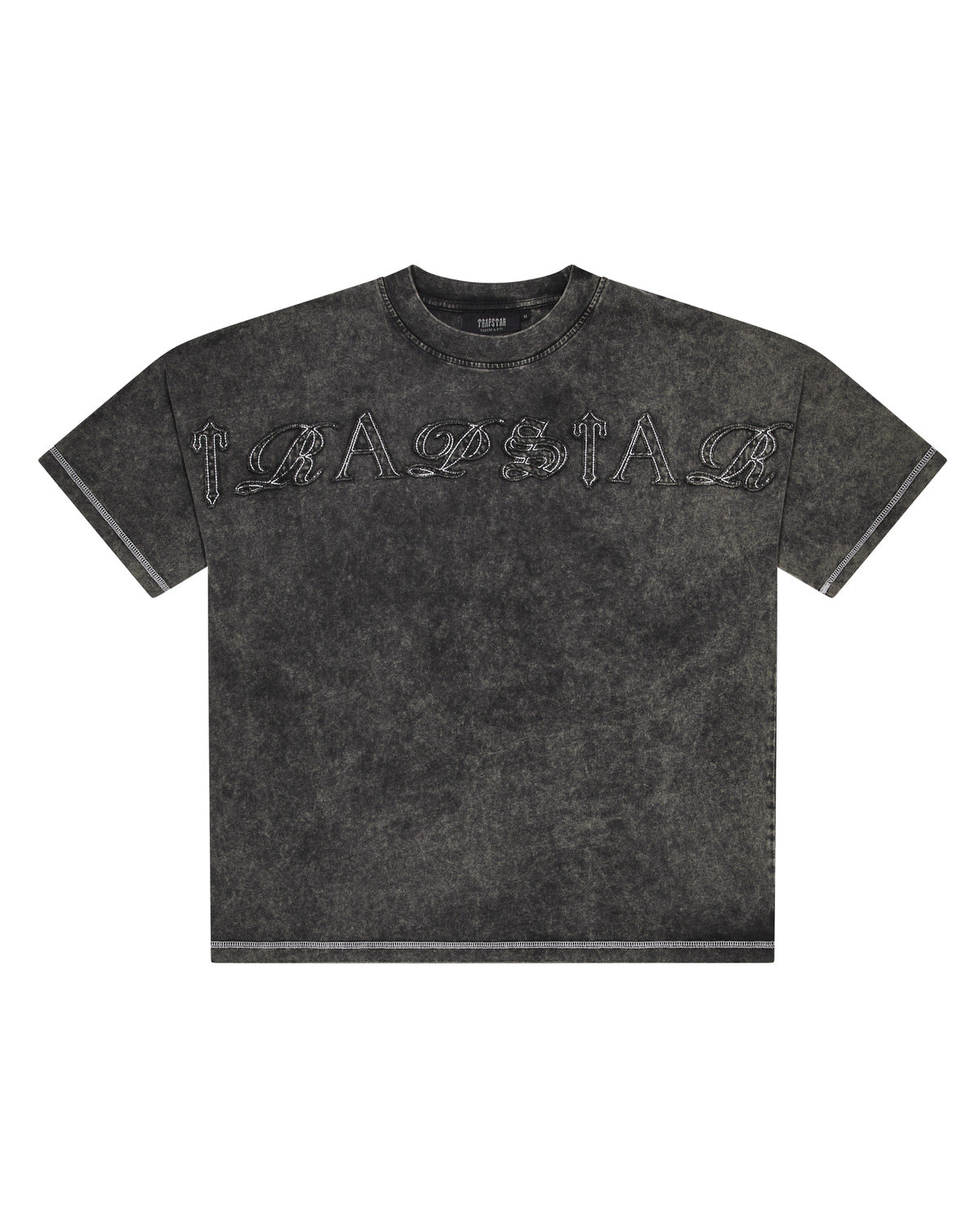 Grey Men\'s Trapstar Patchwork Script T-shirts, Trapstar London | 0271HJNUZ