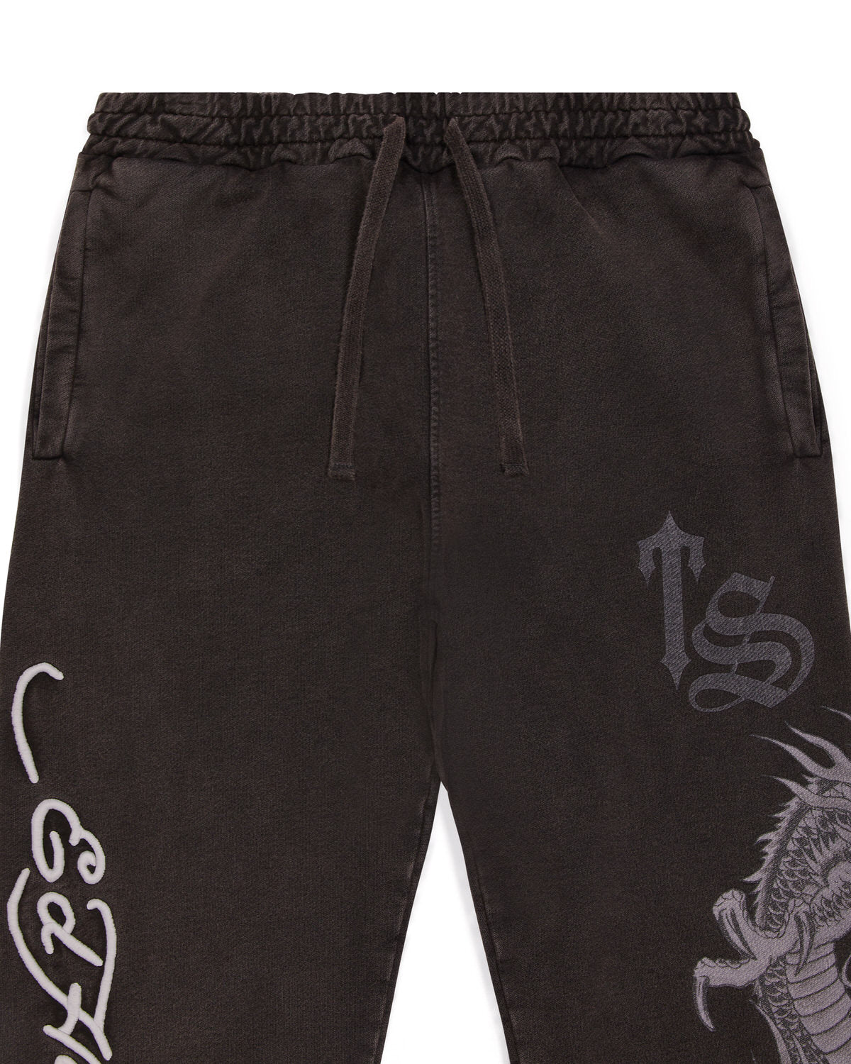 Grey Men's Trapstar x Ed Hardy Script Sweatpants, Trapstar London | 6239ELMNW