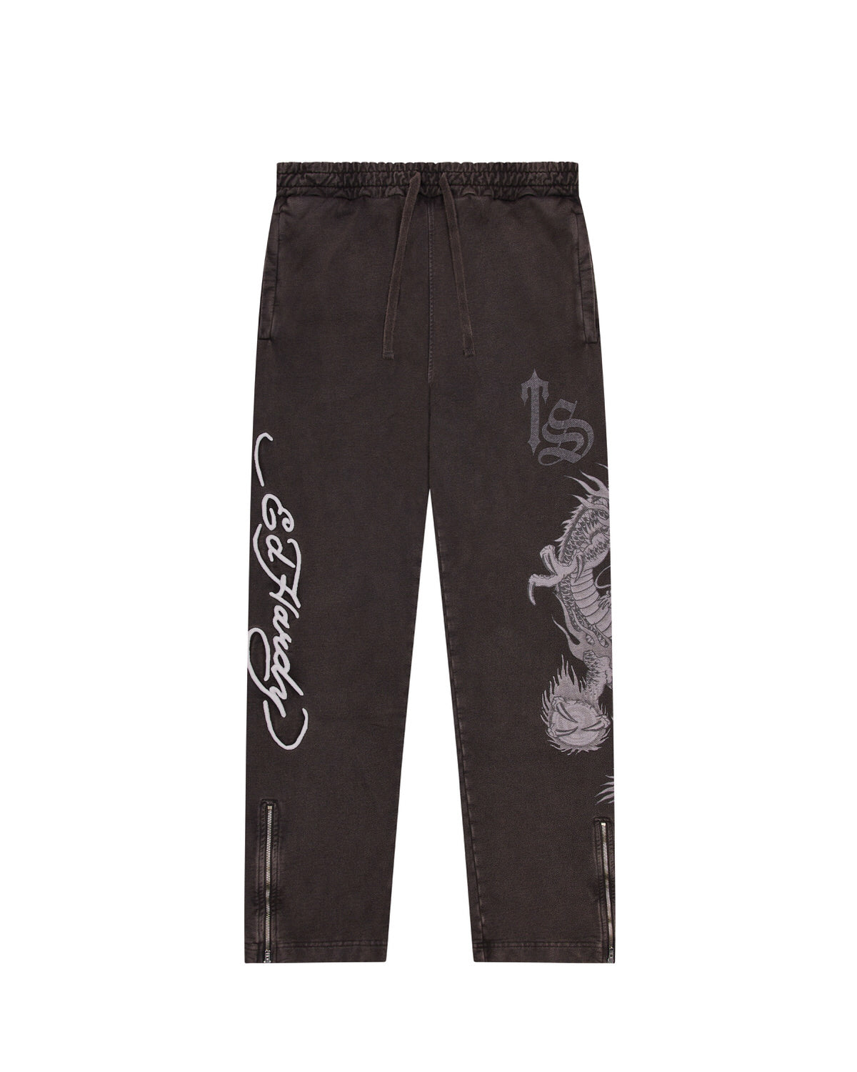 Grey Men\'s Trapstar x Ed Hardy Script Sweatpants, Trapstar London | 6239ELMNW