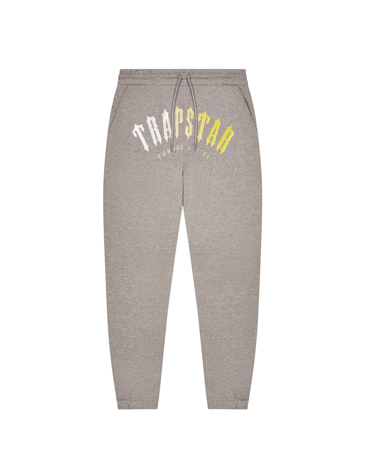 Grey / Yellow Men's Trapstar Decoded Hooded Gel Tracksuits, Trapstar London | 4680HVXJR