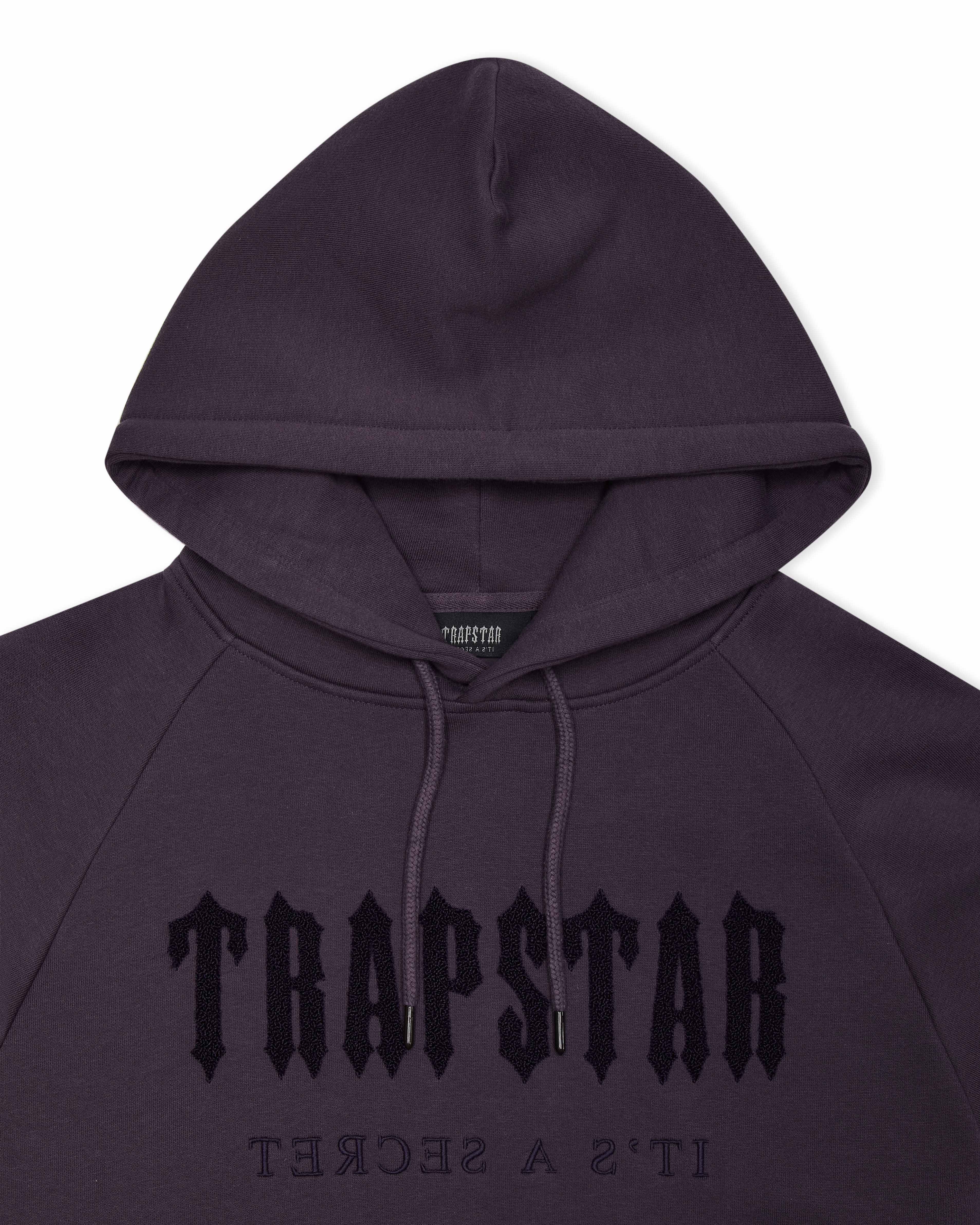 Obsidian Men's Trapstar Chenille Decoded Hoodies, Trapstar London | 2083GQCZJ