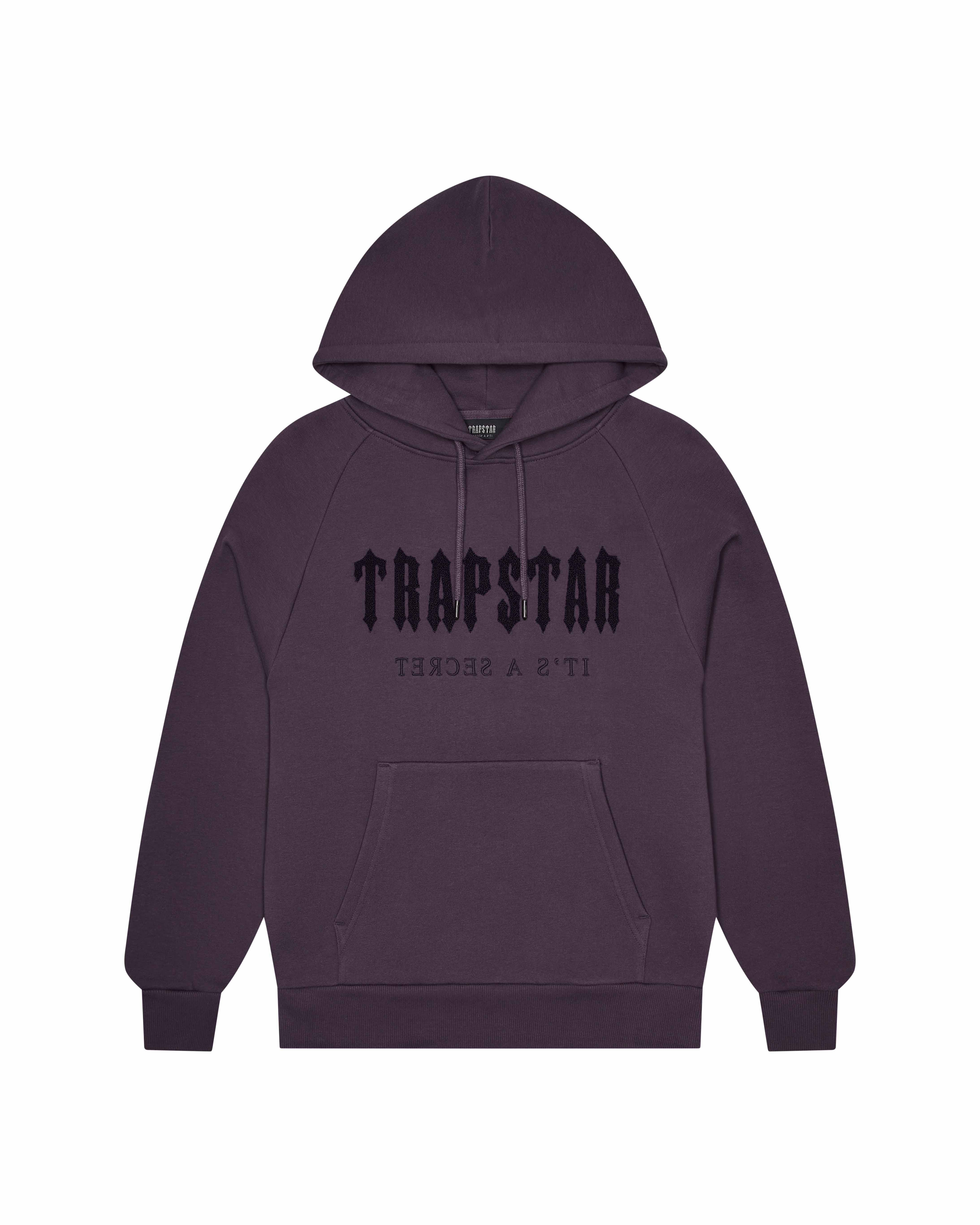 Obsidian Men\'s Trapstar Chenille Decoded Hoodies, Trapstar London | 2083GQCZJ